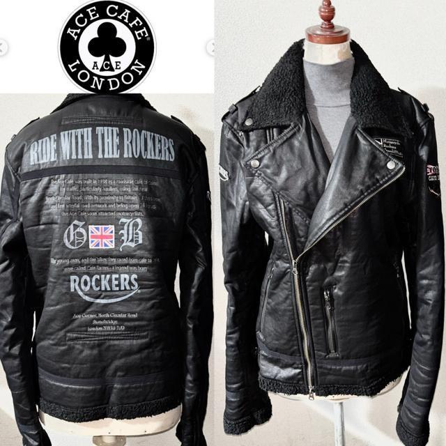 美品 ACE CAFE LONDON エースカフェ 定価4万円程 ライダース ジャケット XL スカル ロック バイカーミリタリー < 男性ファッション 美品 ACE CAFE LONDON エースカフェ 定価4万円程 ライダース ジャケット XL スカル ロック バイカーミリタリー < 男性ファッションの