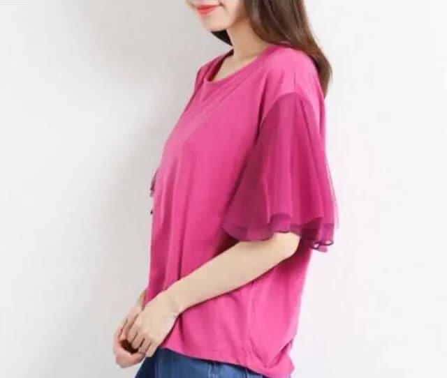 限定SALE●送料無料●定価3,229円●フレアスリーブ プルオーバー●ピンク●M●on the dayオンザデイ < 女性ファッション  限定SALE●送料無料●定価3,229円●フレアスリーブ プルオーバー●ピンク●M●on the dayオンザデイ < 女性ファッションの