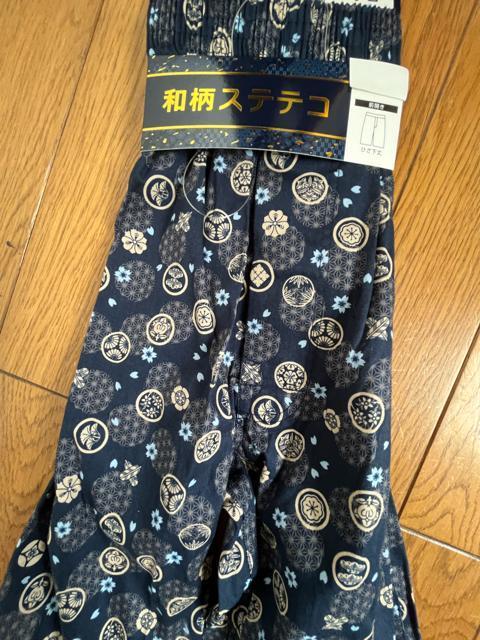 Mサイズ!高貴紳士的!粋な感じ!和柄!前開きあり!ボタン付き!ひざ下丈!ステテコ!新品!No.紋 < 男性ファッション  Mサイズ!高貴紳士的!粋な感じ!和柄!前開きあり!ボタン付き!ひざ下丈!ステテコ!新品!No.紋 < 男性ファッションの