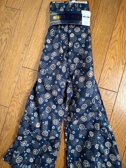 Mサイズ!高貴紳士的!粋な感じ!和柄!前開きあり!ボタン付き!ひざ下丈!ステテコ!新品!No.紋 < 男性ファッション  Mサイズ!高貴紳士的!粋な感じ!和柄!前開きあり!ボタン付き!ひざ下丈!ステテコ!新品!No.紋 < 男性ファッションの