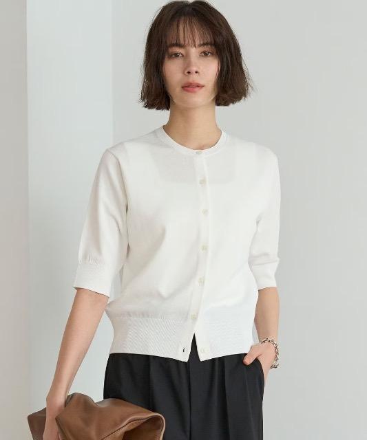 UNFILO/今季定番カーディガン白Sサイズ美品 < ブランド  UNFILO/今季定番カーディガン白Sサイズ美品 < ブランドの