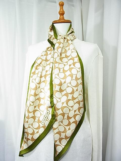 500円スタ★正規品COACH コーチ CC柄 シグネチャー シルク100% ロングスカーフ 16x150cm < ブランド 500円スタ★正規品COACH コーチ CC柄 シグネチャー シルク100% ロングスカーフ 16x150cm < ブランドの