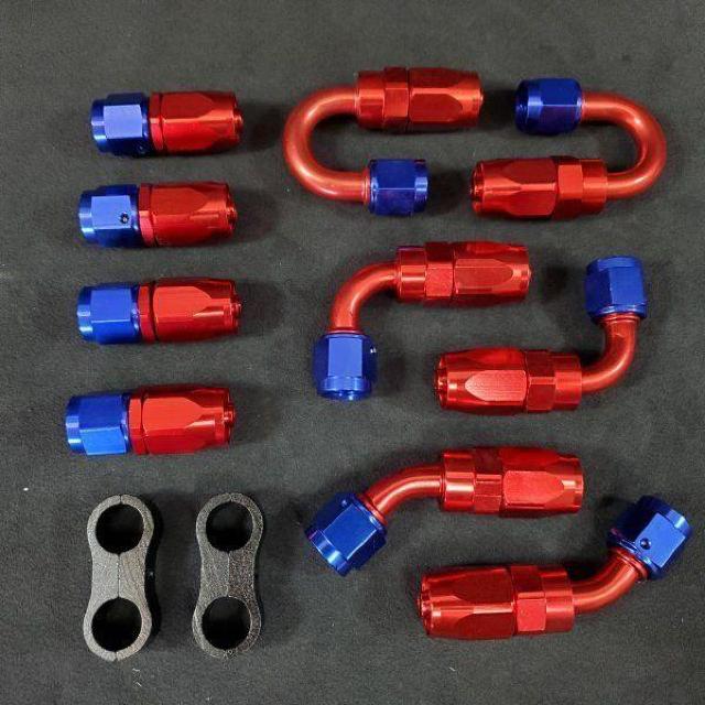 オイルクーラー ステンメッシュホースセット AN6 5m フィッティ < 自動車/バイク オイルクーラー ステンメッシュホースセット AN6 5m フィッティ < 自動車/バイク