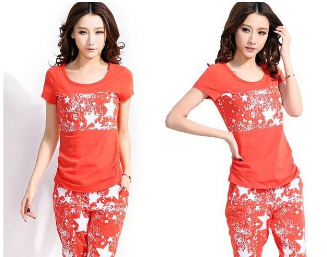 NEW★大人気!!★スターデザインサマー上下セット★RED < 女性ファッション  NEW★大人気!!★スターデザインサマー上下セット★RED  < 女性ファッションの