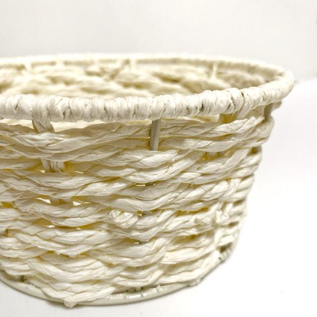 【美品】ペーパーバスケット 底金網タイプ/オフ白/植木鉢隠し/小物入れ < インテリア/ライフ 【美品】ペーパーバスケット 底金網タイプ/オフ白/植木鉢隠し/小物入れ < インテリア/ライフの