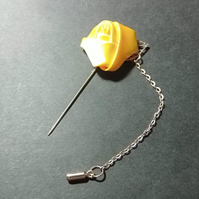 送料無料 バラ 薔薇 チェーン付き ラペルピン コサージュ 黄色 ローズ < 男性アクセサリー/時計 送料無料 バラ 薔薇 チェーン付き ラペルピン コサージュ 黄色 ローズ < 男性アクセサリー/時計の