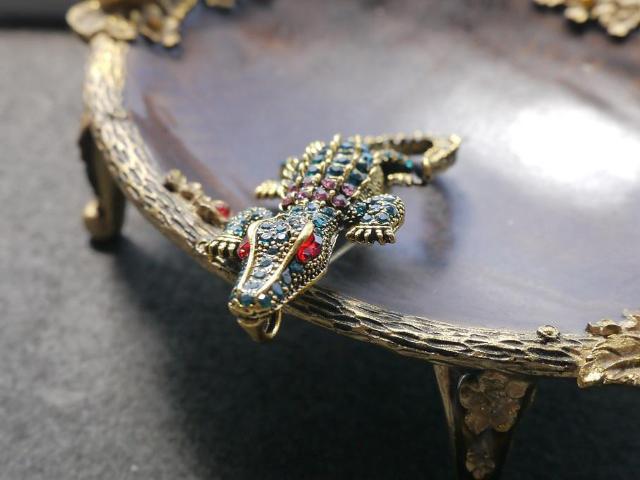 新品アンティーク調ワニ鰐さんストーンブローチ ペンダントトップにも < 女性アクセサリー/時計 新品アンティーク調ワニ鰐さんストーンブローチ ペンダントトップにも < 女性アクセサリー/時計の