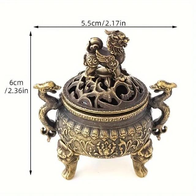 爆ヤス価格990円★伝統的な金属製香炉、蓋付き、三本脚のデザイン - 装飾的な卓上香炉、無香料 < インテリア/ライフ 爆ヤス価格990円★伝統的な金属製香炉、蓋付き、三本脚のデザイン - 装飾的な卓上香炉、無香料 < インテリア/ライフの