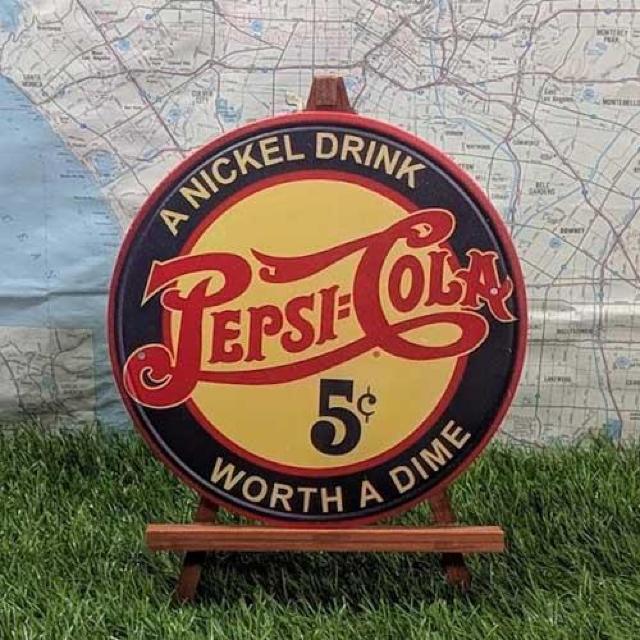 新品【ブリキ看板】Pepsi-Cola/ペプシ・コーラ 5¢ 丸型 < ホビー  新品【ブリキ看板】Pepsi-Cola/ペプシ・コーラ 5¢ 丸型  < ホビーの