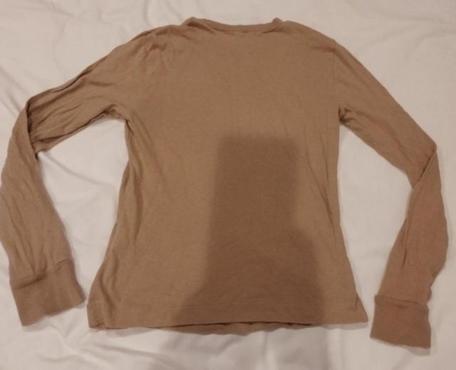 SCARABAEUS ロゴ入り ZUCCA ベージュ 長袖Tシャツ ビンテージ < 女性ファッション  SCARABAEUS ロゴ入り ZUCCA ベージュ 長袖Tシャツ ビンテージ < 女性ファッションの