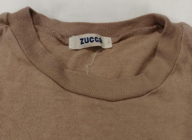 SCARABAEUS ロゴ入り ZUCCA ベージュ 長袖Tシャツ ビンテージ < 女性ファッション  SCARABAEUS ロゴ入り ZUCCA ベージュ 長袖Tシャツ ビンテージ < 女性ファッションの