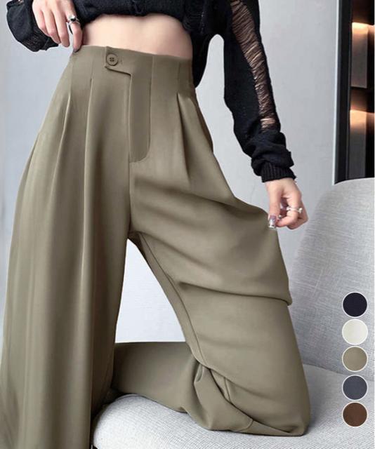 送料無料 新品 ハイウエストスラックス セミワイドパンツ < 女性ファッション  送料無料 新品 ハイウエストスラックス セミワイドパンツ  < 女性ファッションの