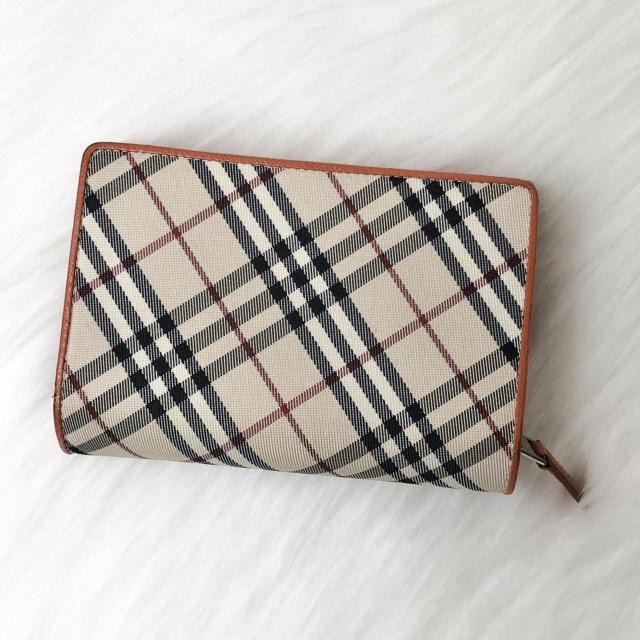 【美品】BURBERRY バーバリー 三つ折り財布 折り財布 オレンジ キャンバス レザー < ブランド 【美品】BURBERRY バーバリー 三つ折り財布 折り財布 オレンジ キャンバス レザー < ブランドの