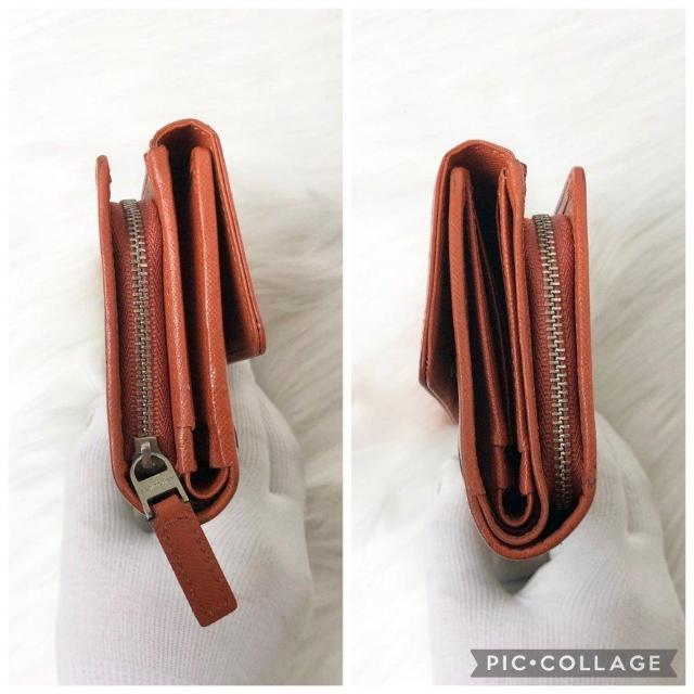 【美品】BURBERRY バーバリー 三つ折り財布 折り財布 オレンジ キャンバス レザー < ブランド 【美品】BURBERRY バーバリー 三つ折り財布 折り財布 オレンジ キャンバス レザー < ブランドの