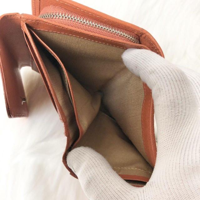 【美品】BURBERRY バーバリー 三つ折り財布 折り財布 オレンジ キャンバス レザー < ブランド 【美品】BURBERRY バーバリー 三つ折り財布 折り財布 オレンジ キャンバス レザー < ブランドの