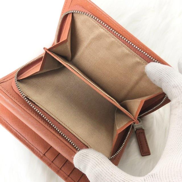 【美品】BURBERRY バーバリー 三つ折り財布 折り財布 オレンジ キャンバス レザー < ブランド 【美品】BURBERRY バーバリー 三つ折り財布 折り財布 オレンジ キャンバス レザー < ブランドの
