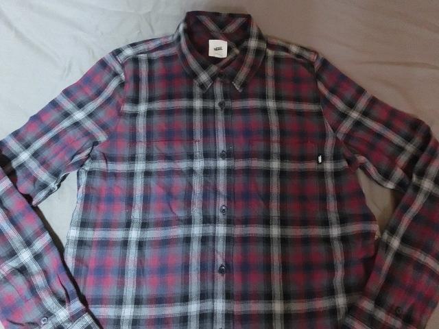 バンズ【VANS】チェック柄薄手生地 ロング ネルシャツ US S < 女性ファッション  バンズ【VANS】チェック柄薄手生地 ロング ネルシャツ US S  < 女性ファッションの