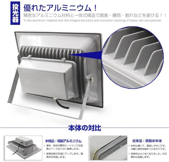 LED投光器 50W 500W相当(2個組)4300LM 昼光色 6500K < ペット/手芸/園芸 LED投光器 50W 500W相当(2個組)4300LM 昼光色 6500K < ペット/手芸/園芸の