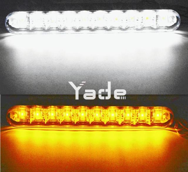 LED デイライト ランニングライト 10連 ホワイト アンバー < 自動車/バイク LED デイライト ランニングライト 10連 ホワイト アンバー < 自動車/バイク
