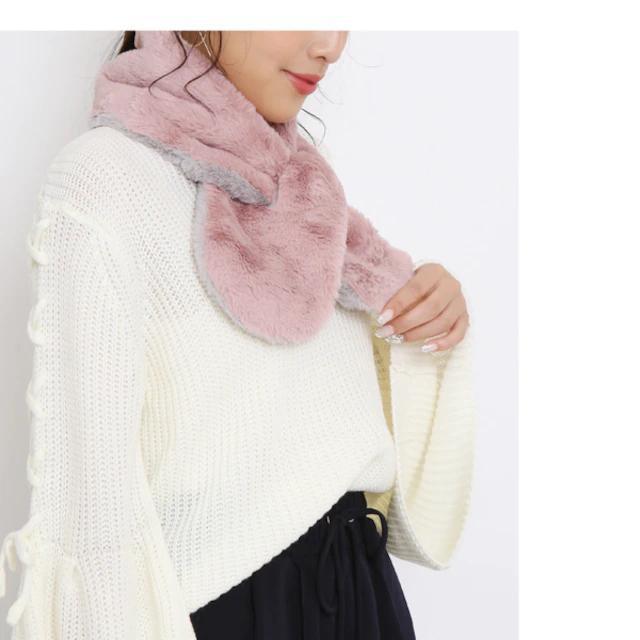 衝撃590円セール★リバーシブルファーストール グレー×ピンク < 女性ファッション  衝撃590円セール★リバーシブルファーストール グレー×ピンク < 女性ファッションの