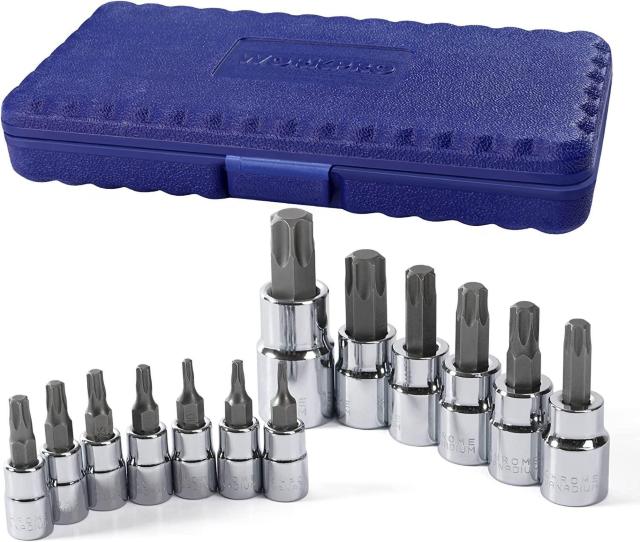 WORKPRO トルクスビットソケットセット トルクスレンチ 差込角 6.35mm 9.5mm 12.7mm 13点1セット < ペット/手芸/園芸  WORKPRO トルクスビットソケットセット トルクスレンチ 差込角 6.35mm 9.5mm 12.7mm 13点1セット  < ペット/手芸/園芸の