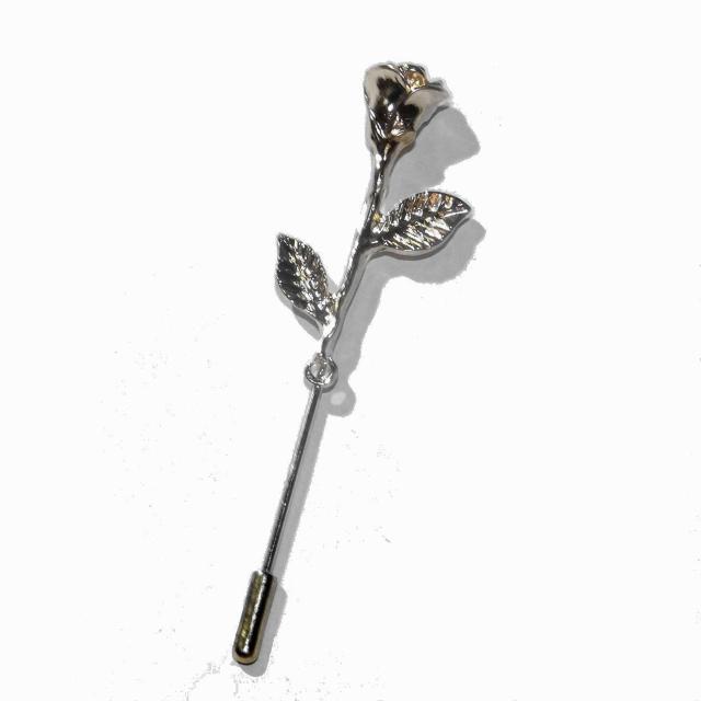 送料無料 花 チューリップ ラペルピン ハットピン 銀色 シルバー色 < 女性アクセサリー/時計 送料無料 花 チューリップ ラペルピン ハットピン 銀色 シルバー色 < 女性アクセサリー/時計の