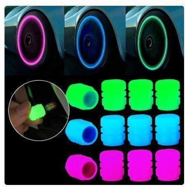 送料無料 未使用品 4個セット バルブキャップ 蛍光 ブルー < 自動車/バイク 送料無料 未使用品 4個セット バルブキャップ 蛍光 ブルー < 自動車/バイク