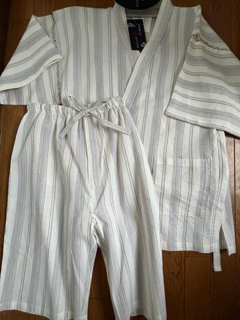 LLサイズ!高貴紳士的!和のくつろぎ!綿100%しじら織り!甚平!上下セット!新品!大きいサイズ! < 男性ファッション  LLサイズ!高貴紳士的!和のくつろぎ!綿100%しじら織り!甚平!上下セット!新品!大きいサイズ!  < 男性ファッションの