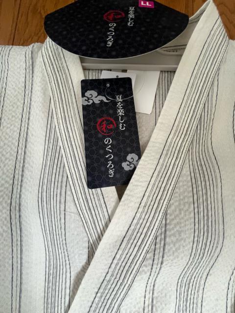 LLサイズ!高貴紳士的!和のくつろぎ!綿100%しじら織り!甚平!上下セット!新品!大きいサイズ! < 男性ファッション  LLサイズ!高貴紳士的!和のくつろぎ!綿100%しじら織り!甚平!上下セット!新品!大きいサイズ! < 男性ファッションの