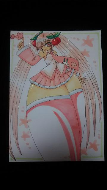 自作イラスト 初音ミク 「桜ミク♪」 同人 手描き < アニメ/コミック/キャラクター  自作イラスト 初音ミク 「桜ミク♪」 同人 手描き  < アニメ/コミック/キャラクターの