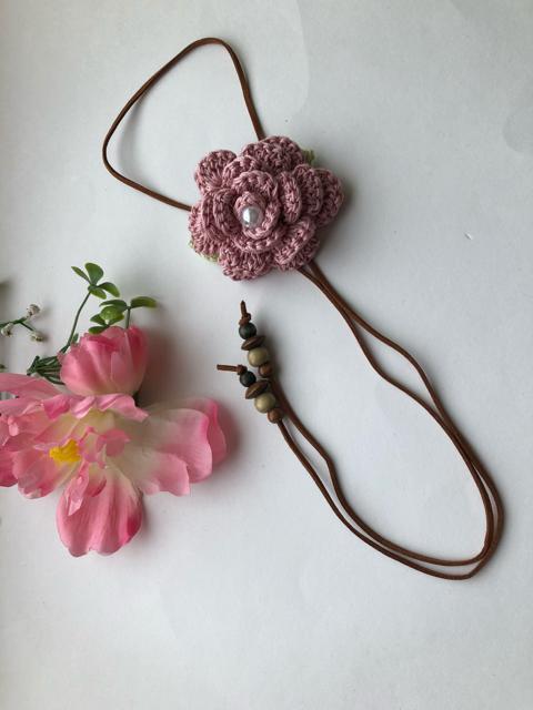 ハンドメイド ネックレス 薔薇 ピンク axes好き ガーリー < 女性ファッション  ハンドメイド ネックレス 薔薇 ピンク axes好き ガーリー < 女性ファッションの