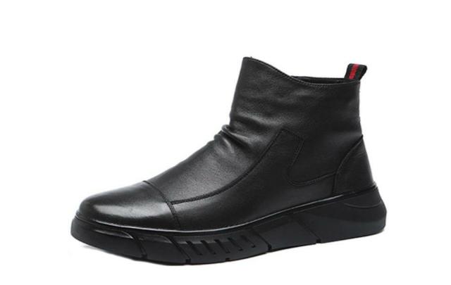 メンズ バイク ライディング ブーツ 革靴 ショートブーツ チャッカブーツ 26cm 26.5cm ブラック < 男性ファッション メンズ バイク ライディング ブーツ 革靴 ショートブーツ チャッカブーツ 26cm 26.5cm ブラック < 男性ファッションの