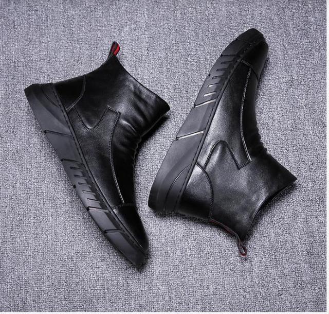 メンズ バイク ライディング ブーツ 革靴 ショートブーツ チャッカブーツ 26cm 26.5cm ブラック < 男性ファッション メンズ バイク ライディング ブーツ 革靴 ショートブーツ チャッカブーツ 26cm 26.5cm ブラック < 男性ファッションの