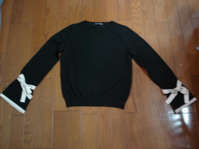 ★クイーンズコート 袖リボンデザインおしゃれニット★着用2・3度!超激安! < ブランド ★クイーンズコート 袖リボンデザインおしゃれニット★着用2・3度!超激安! < ブランドの