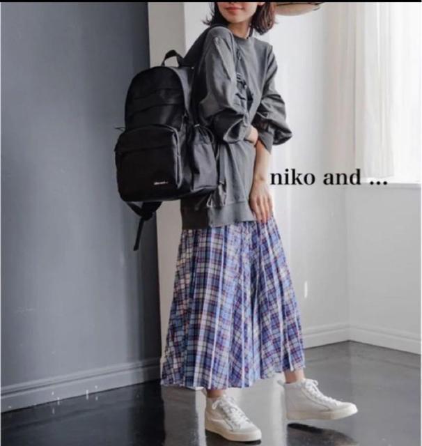 niko and... �`�F�b�N�v���[�c�X�J�[�g �V�i���g�p �u���[�n  �� �����t�@�b�V������ 