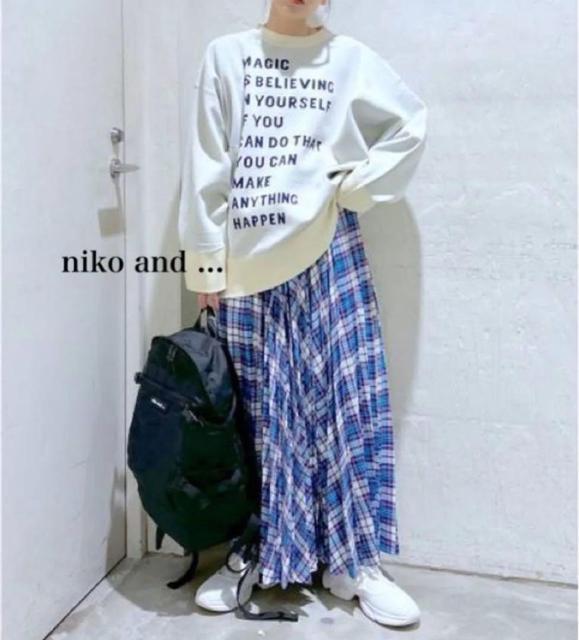 niko and... �`�F�b�N�v���[�c�X�J�[�g �V�i���g�p �u���[�n �� �����t�@�b�V������ 