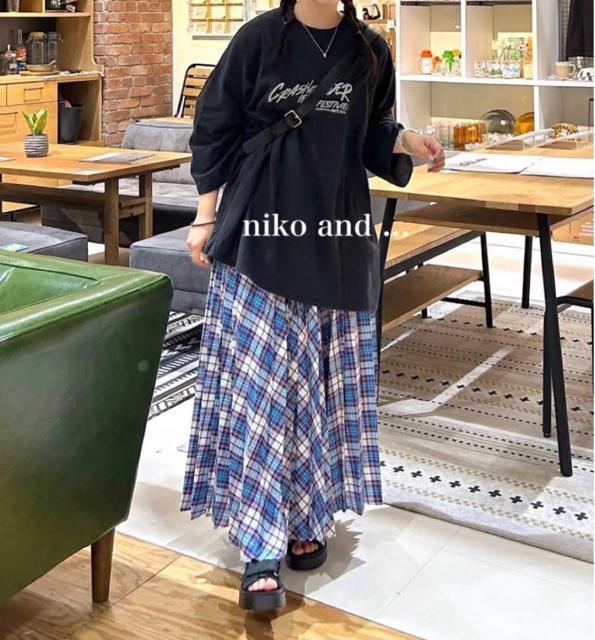 niko and... �`�F�b�N�v���[�c�X�J�[�g �V�i���g�p �u���[�n �� �����t�@�b�V������ 