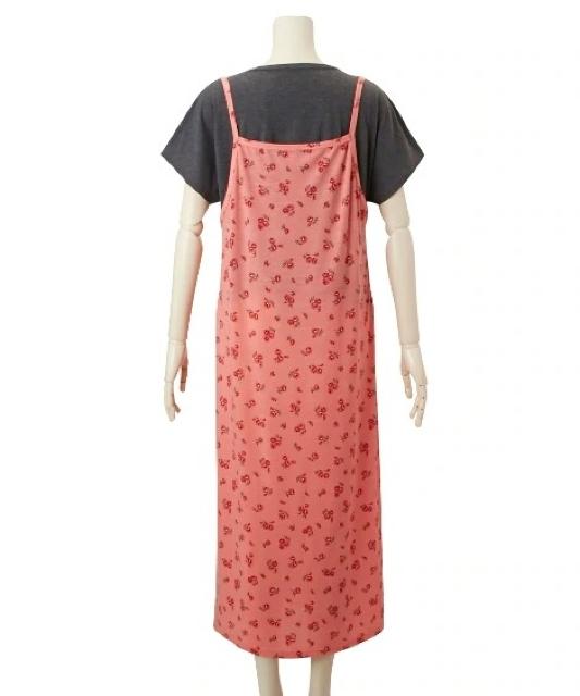 Sサイズ!重ね着風!半袖!ルームワンピース!ネグリジェ!新品!ソフトな肌触り! < 女性ファッション  Sサイズ!重ね着風!半袖!ルームワンピース!ネグリジェ!新品!ソフトな肌触り! < 女性ファッションの