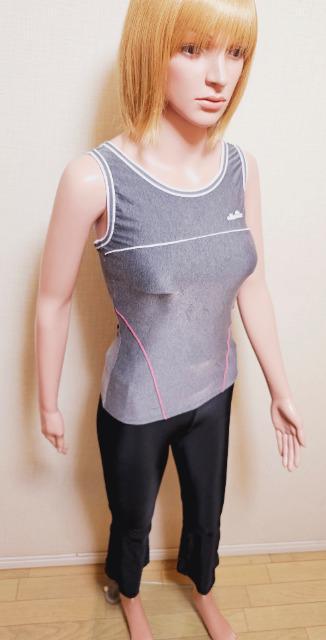 美品☆ellesse☆光沢つるAてろAモノトーンのカップ付きセットupスポーツウェア7055☆3点で即落 < ブランド  美品☆ellesse☆光沢つるAてろAモノトーンのカップ付きセットupスポーツウェア7055☆3点で即落 < ブランドの