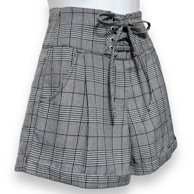 【CHiP CLiP/S】グレンチェック柄ウエストレースUPショートパンツ < ブランド 【CHiP CLiP/S】グレンチェック柄ウエストレースUPショートパンツ < ブランドの