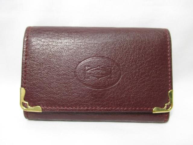 美品 カルティエ 6連キーケース エンジ Cartier 本物 < ブランド  美品 カルティエ 6連キーケース エンジ Cartier 本物  < ブランドの