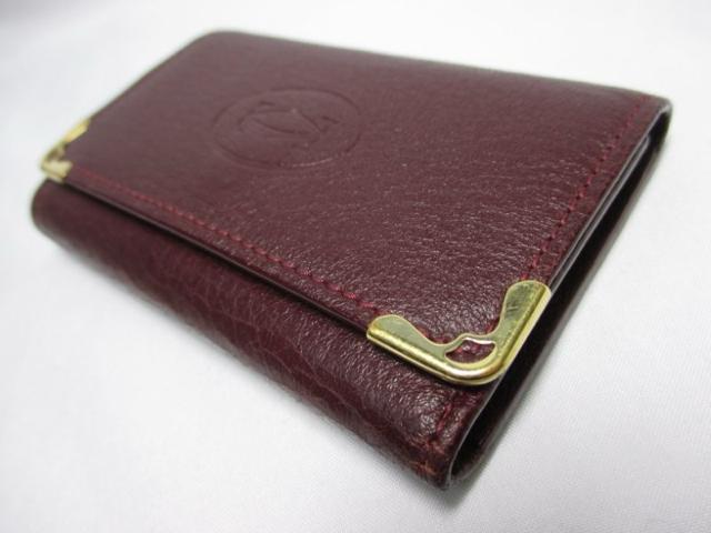 美品 カルティエ 6連キーケース エンジ Cartier 本物 < ブランド  美品 カルティエ 6連キーケース エンジ Cartier 本物 < ブランドの