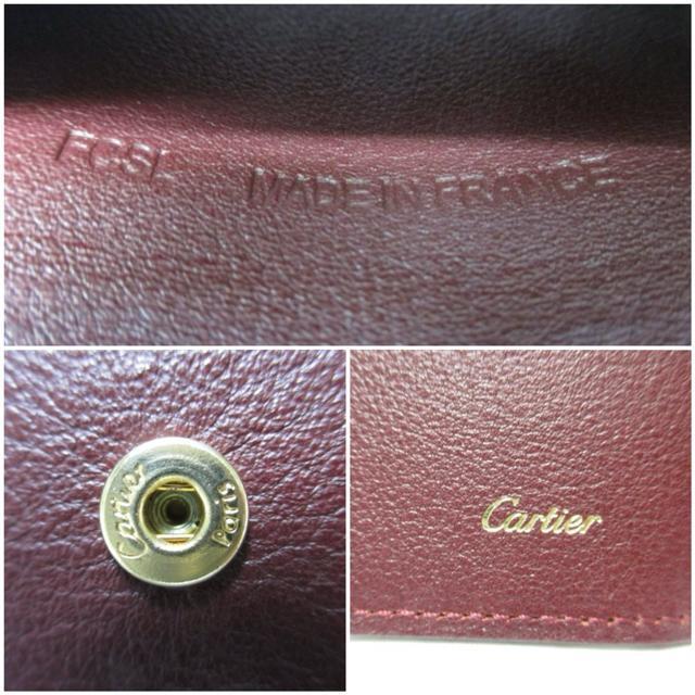 美品 カルティエ 6連キーケース エンジ Cartier 本物 < ブランド  美品 カルティエ 6連キーケース エンジ Cartier 本物 < ブランドの