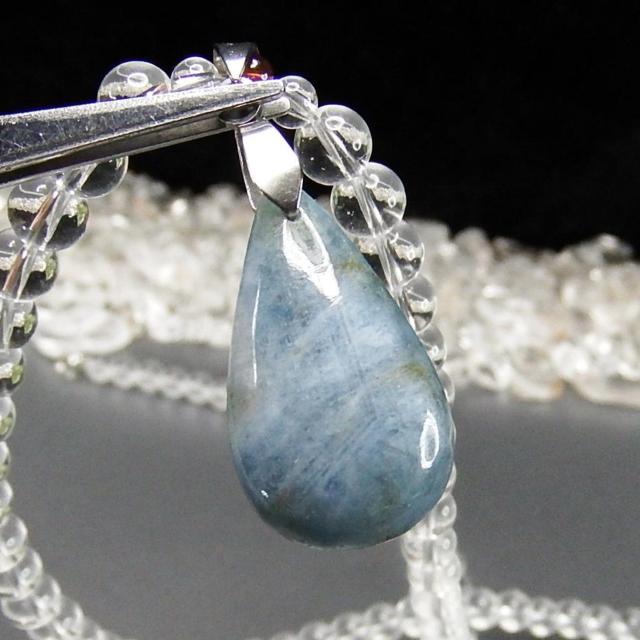 一点物天然石アクアマリンペンダント水晶6mmネックレス808-053RYZa < 女性アクセサリー/時計  一点物天然石アクアマリンペンダント水晶6mmネックレス808-053RYZa < 女性アクセサリー/時計の