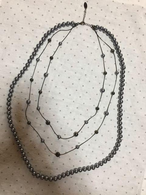 シルバーグレー 淡水パール アレンジロングネックレス < 女性アクセサリー/時計  シルバーグレー 淡水パール アレンジロングネックレス  < 女性アクセサリー/時計の