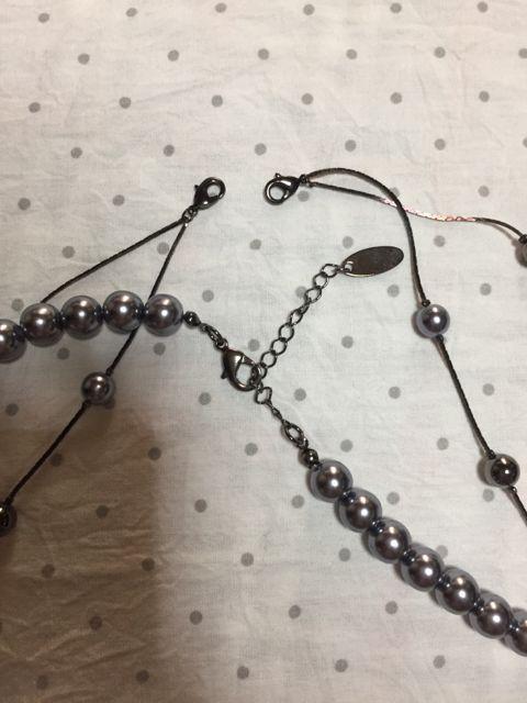 シルバーグレー 淡水パール アレンジロングネックレス < 女性アクセサリー/時計  シルバーグレー 淡水パール アレンジロングネックレス < 女性アクセサリー/時計の