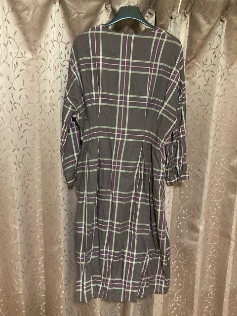 1436.未使用☆Vネック茶系チェックワンピース☆Lサイズ向け < 女性ファッション  1436.未使用☆Vネック茶系チェックワンピース☆Lサイズ向け < 女性ファッションの