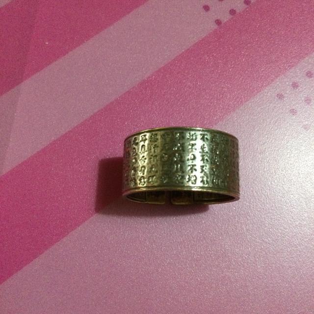 男女兼用 般若心経リング フリーサイズ < 男性アクセサリー/時計  男女兼用 般若心経リング フリーサイズ  < 男性アクセサリー/時計の