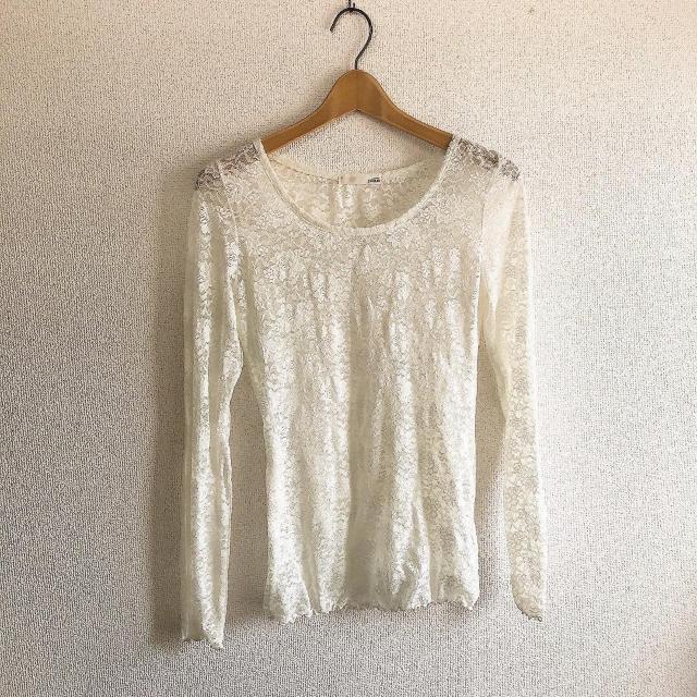 ◆gelato pique/ジェラートピケ◆総レースカットソー★ホワイトF*ルームウェア部屋着♪美品 < ブランド ◆gelato pique/ジェラートピケ◆総レースカットソー★ホワイトF*ルームウェア部屋着♪美品 < ブランドの