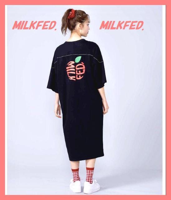 ☆ミルクフェド☆超美品☆完売レア!アップルロゴフレア袖ロングTシャツワンピ☆ < ブランド  ☆ミルクフェド☆超美品☆完売レア!アップルロゴフレア袖ロングTシャツワンピ☆  < ブランドの